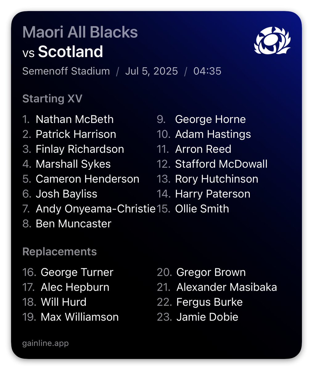 gainlineapp's tweet photo. Maori All Blacks vs Scotland https://t.co/Sx0CrOA1Ql