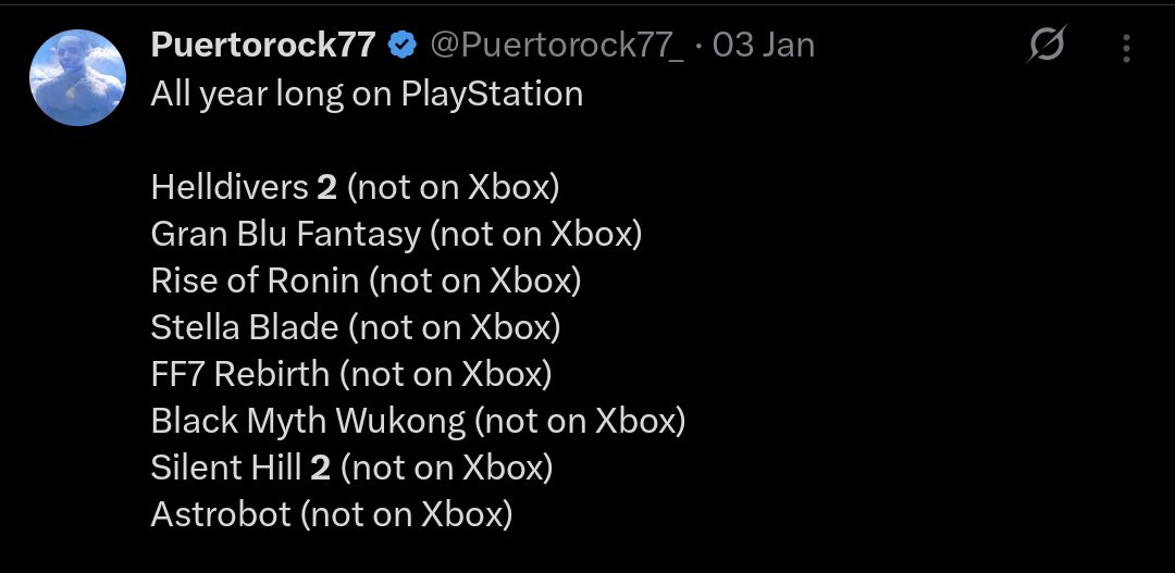 gobi42 (@gobi42) on Twitter photo Damn <a href="/Puertorock77_/">Puertorock77</a> out here coping hard... So much for not being on Xbox... 🤣🤣 Damn another game from this list is on or going to Xbox. It's almost like you like talking out your ass cause you like the taste of shit😬 Damn <a href="/Puertorock77_/">Puertorock77</a> out here coping hard... So much for not being on Xbox... 🤣🤣 Damn another game from this list is on or going to Xbox. It's almost like you like talking out your ass cause you like the taste of shit😬