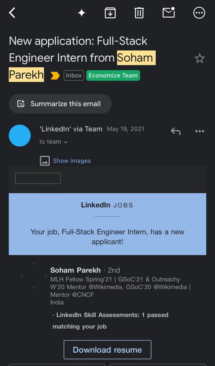 pc (@pavithran_pc) on Twitter photo Low-key flex: My flatmate turned down Soham Parekh in 2021. Low-key flex: My flatmate turned down Soham Parekh in 2021.