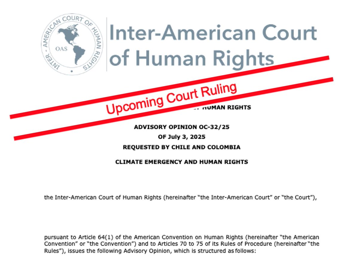 🔥⚖️🌐final countdown to a historic moment for #ClimateJustice: in a few minutes, InterAmerican Court of Human Rights will deliver landmark authoritative judicial opinion on States' climate obligations
#AOLetsGo #OpiniónConsultiva
🧵key elements of context &amp; analysis in thread👇