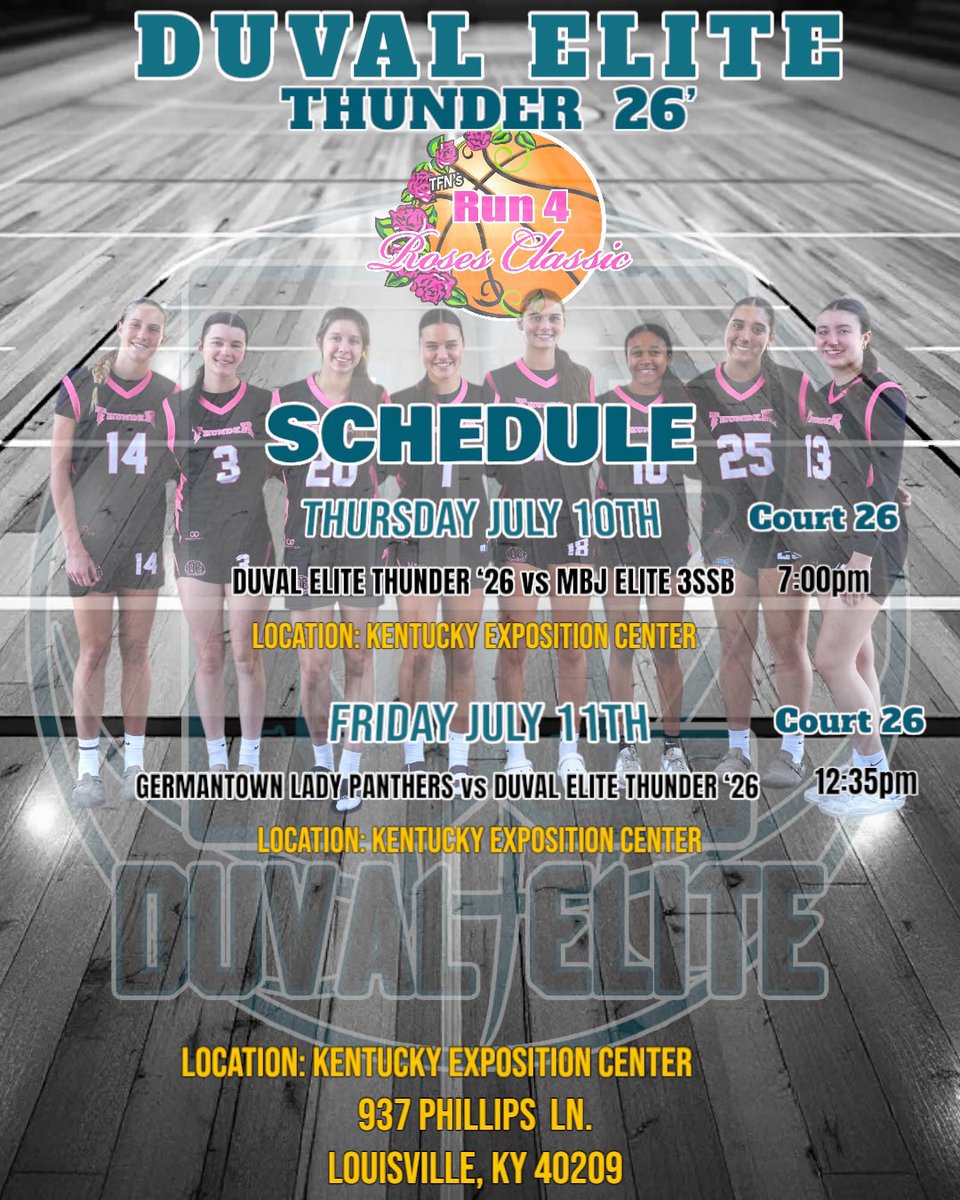 My schedule for the first two days in Louisville at Run 4 Roses!!!