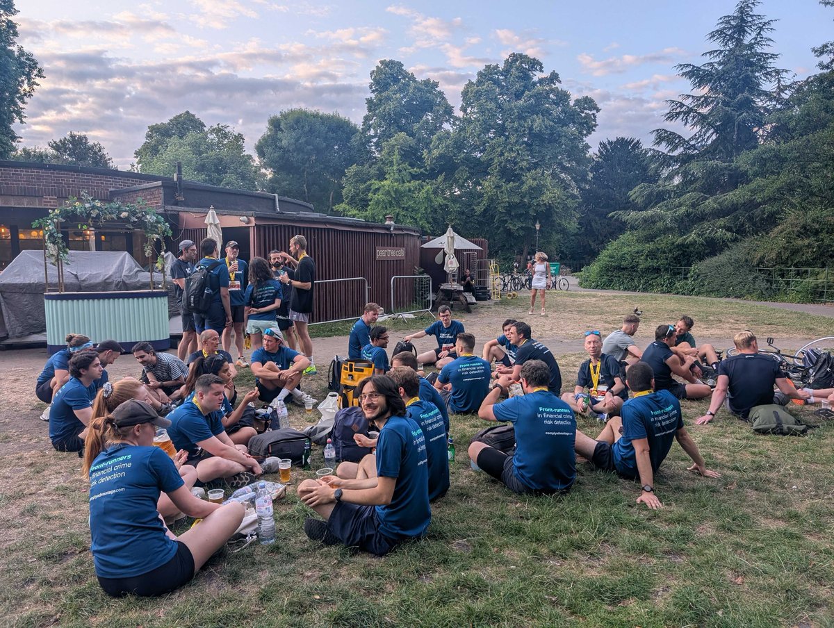 ComplyAdvantage's tweet image. At ComplyAdvantage, we don’t just chase criminals, we chase finish lines! 😉
Last week, 30+ of our team laced up for a 5K run through Battersea Park.
Despite the sweltering sun, everyone crossed the finish line, sweaty, smiling, and earning their post-run beers.🏃♂️