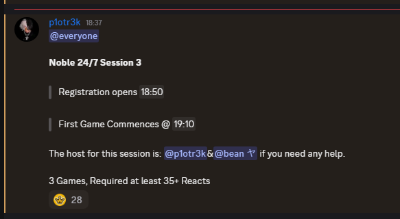 need 2 prefer for tryout