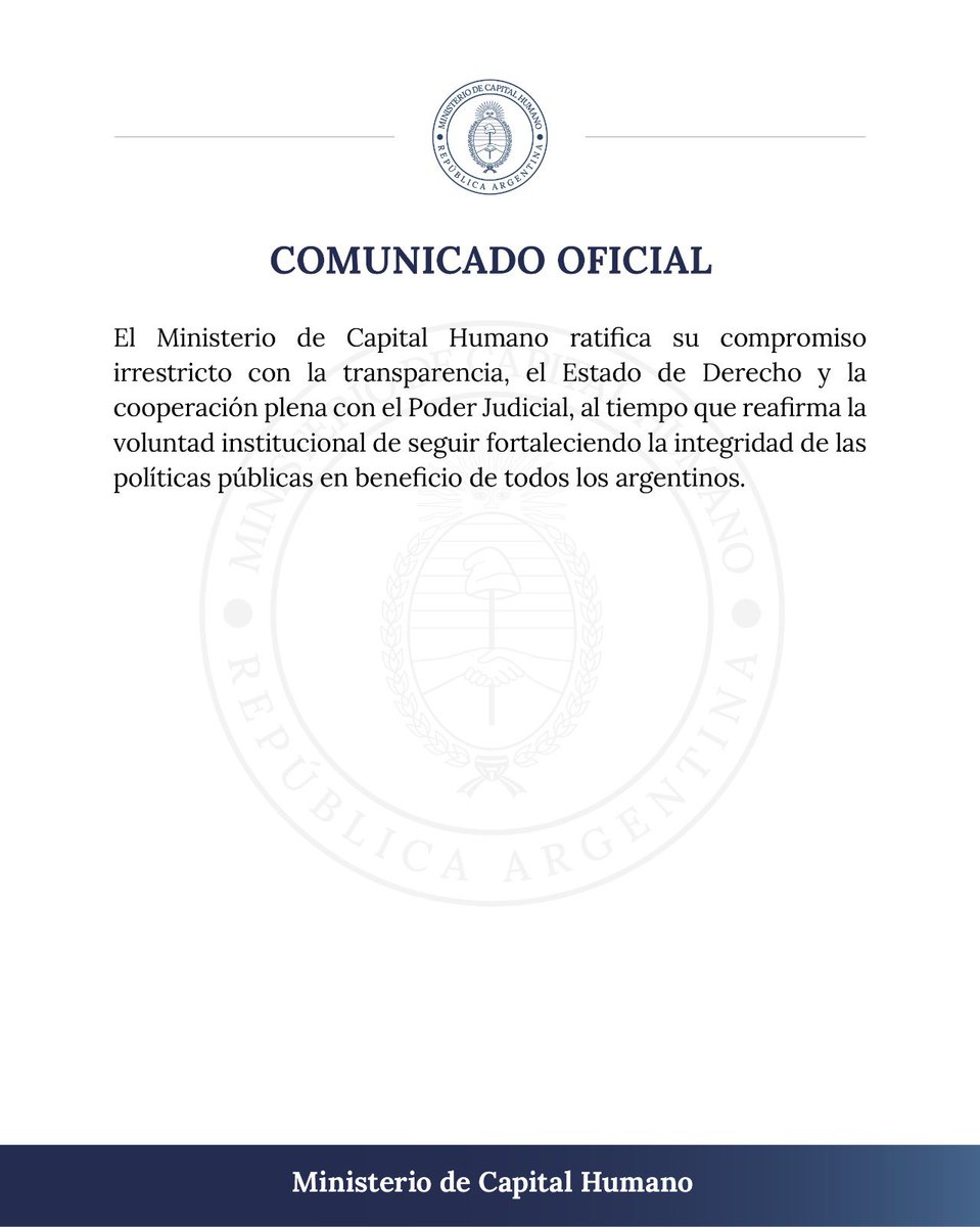Comunicado oficial.