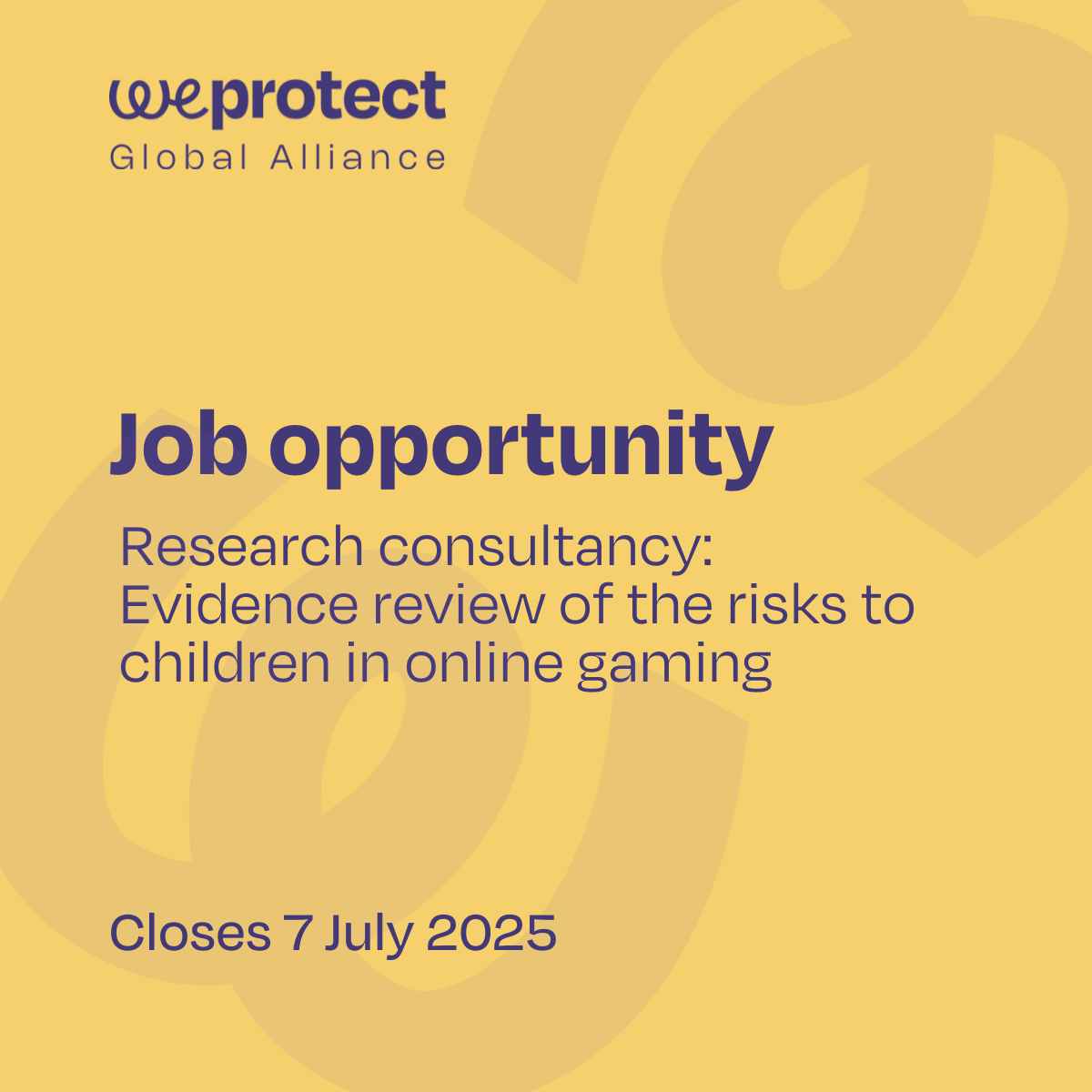 WeProtect Global Alliance (@weprotect) on Twitter photo 📣 Research consultancy opportunity at WeProtect Global Alliance 📣
⏳Applications close on Monday 7 July 2025. Learn more about the role ⬇️
weprotect.org/opportunity/re…
#researchjobs #researchconsultancy #childprotection #gaming 📣 Research consultancy opportunity at WeProtect Global Alliance 📣
⏳Applications close on Monday 7 July 2025. Learn more about the role ⬇️
weprotect.org/opportunity/re…
#researchjobs #researchconsultancy #childprotection #gaming