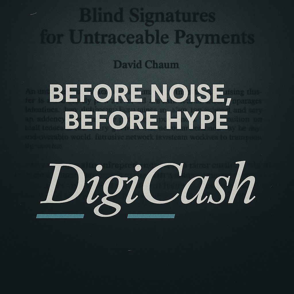 Long before blockchains and hype cycles, there was a signal: privacy, sovereignty, and working code for the first digital cash. 

Before everything, there was #DigiCash 

#cryptohistory #cypherpunk #Bitcoin #Satoshi