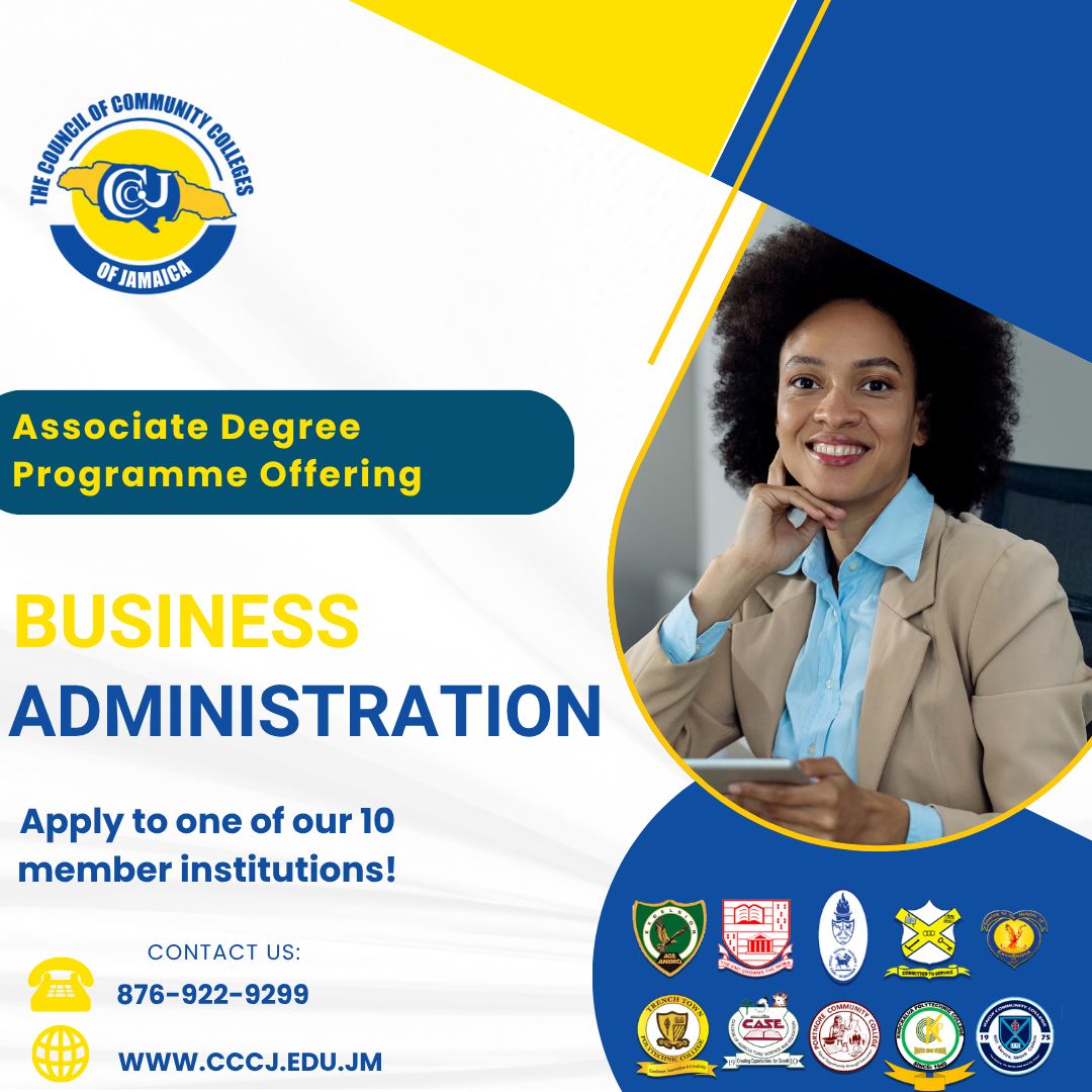 💼 Ready to stand on Business?

Step Into Success with an Associate Degree in Business Administration!

Apply to one of our 10 member institutions today!

🌐 cccj.edu.jm
📞 876-922-9299 | Contact Us

#TheCCCJWay #BusinessAdministration #FutureLeader #ApplyNow #CCCJ