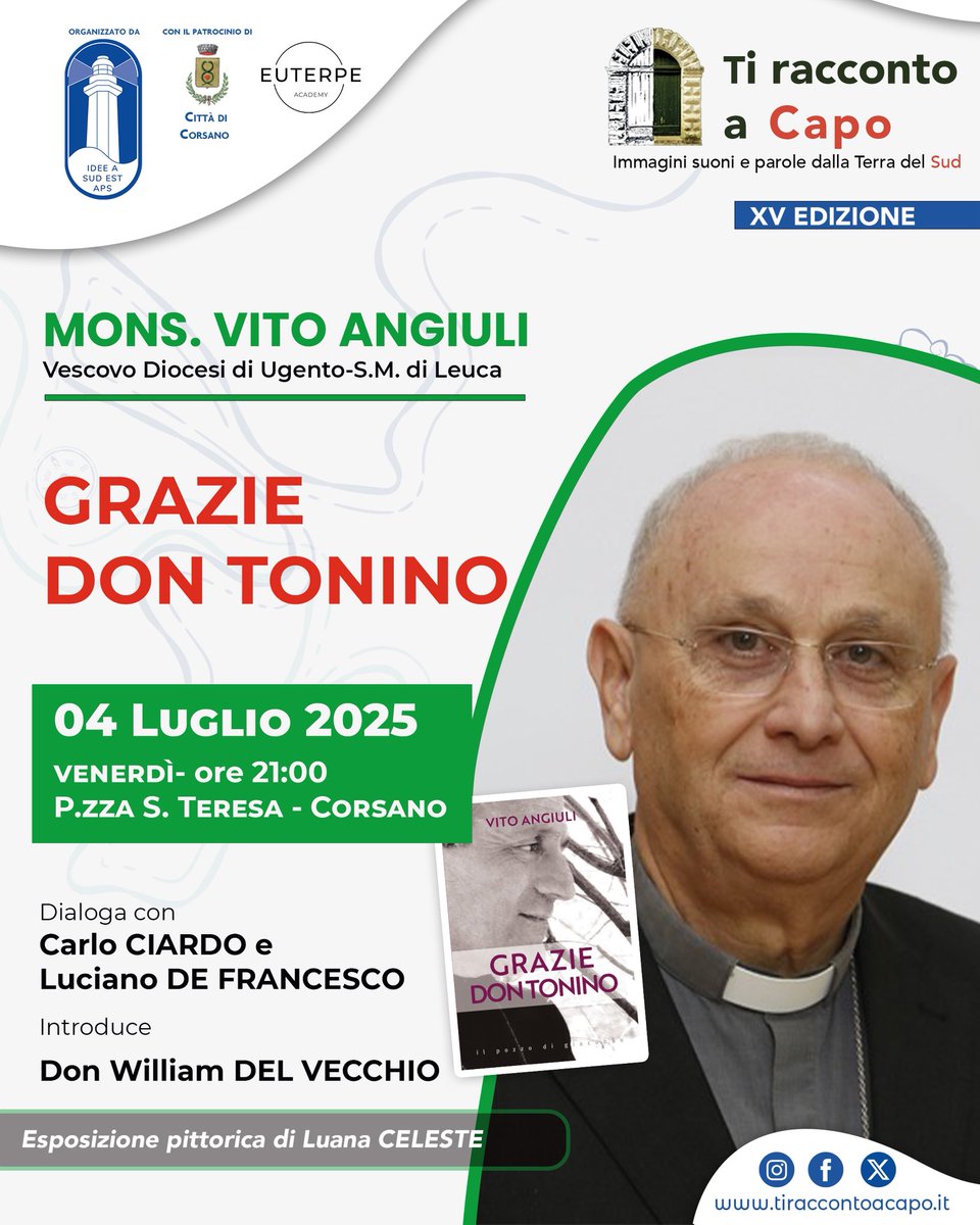 Domani a #Corsano (Le) 
#Tiraccontoacapo #dontoninobello