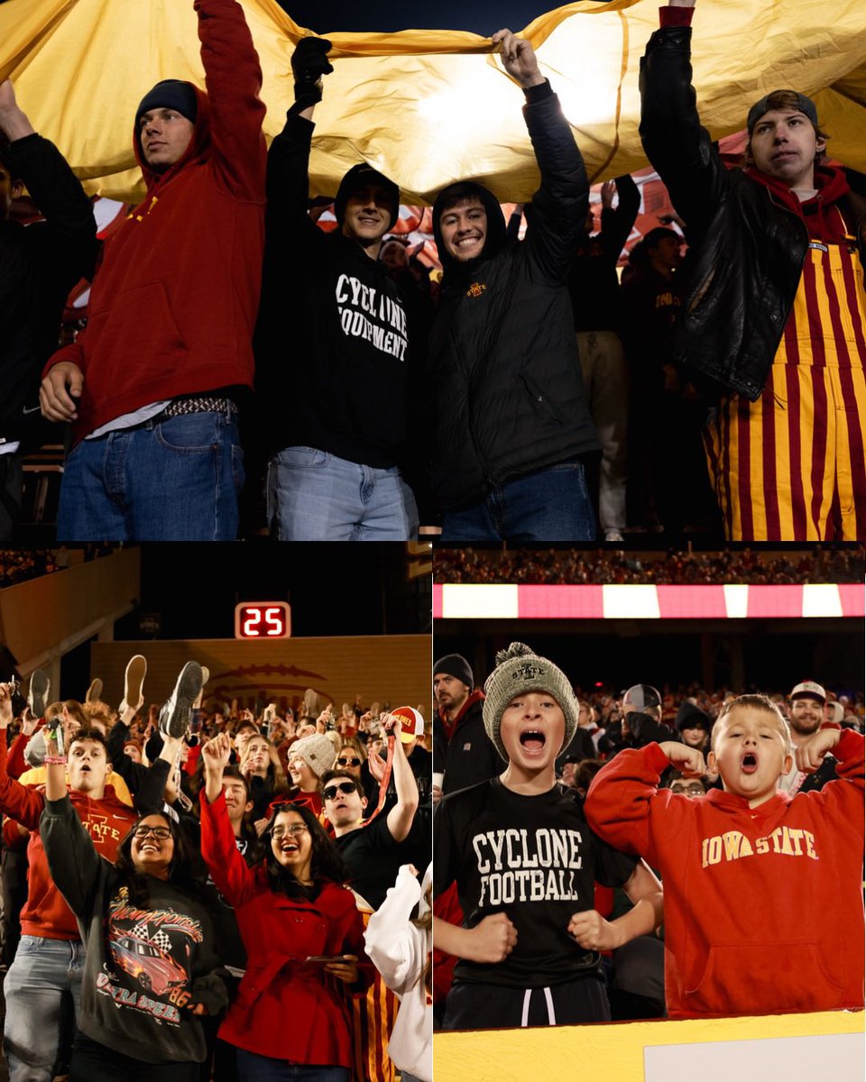 A night game in Jack Trice 😍 Today’s #throwbackthursday goes to the Cincinnati game back in November 🌪️