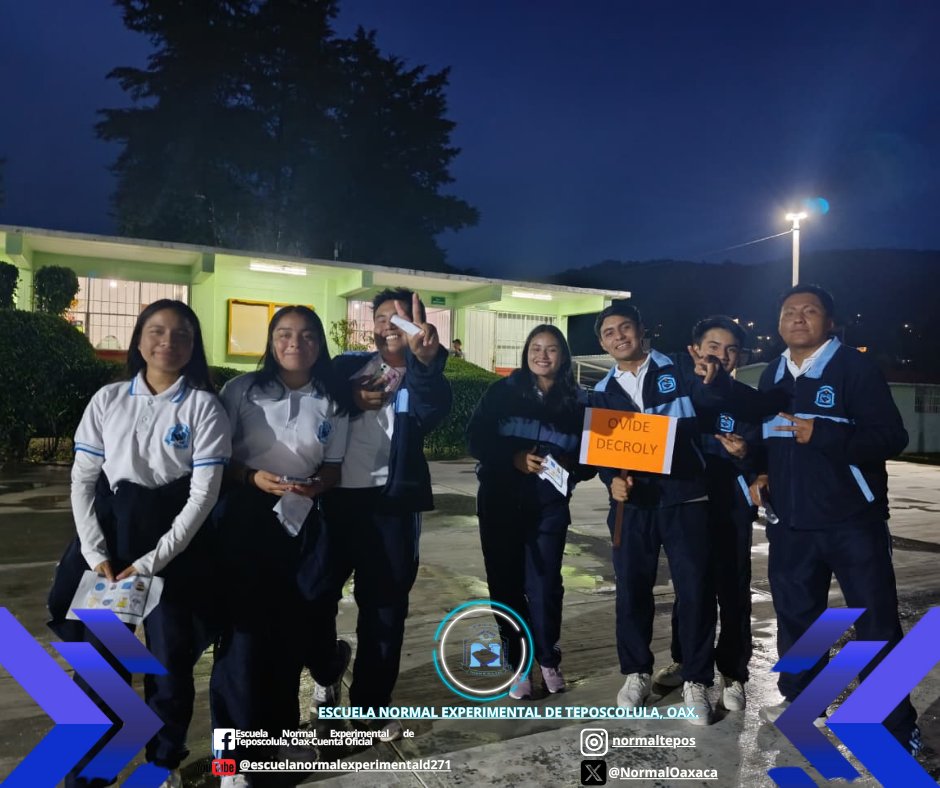 NormalOaxaca's tweet photo. Estudiantes de IV semestre de la Licenciatura en Educación Primaria, en el inicio del Acantonamiento Pedagógico 2025, celebrado el 2 de julio de 2025 https://t.co/KJoKsBBtc0