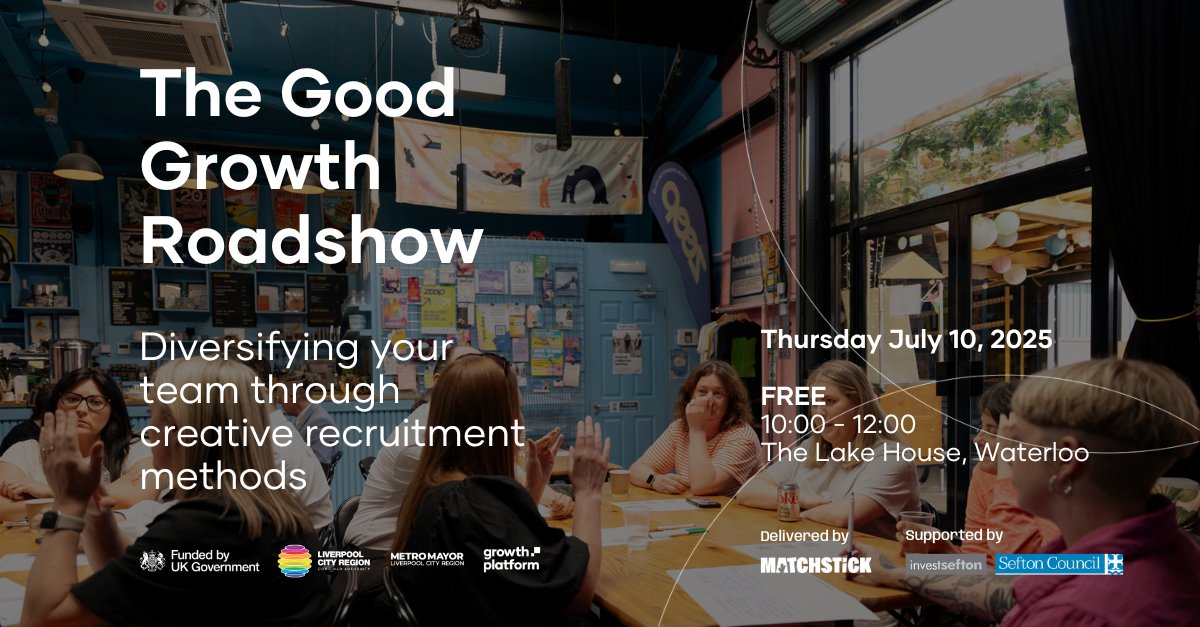 Only one week to go until our Good Growth Workshop at The Lake House in Waterloo, more info at investsefton.com