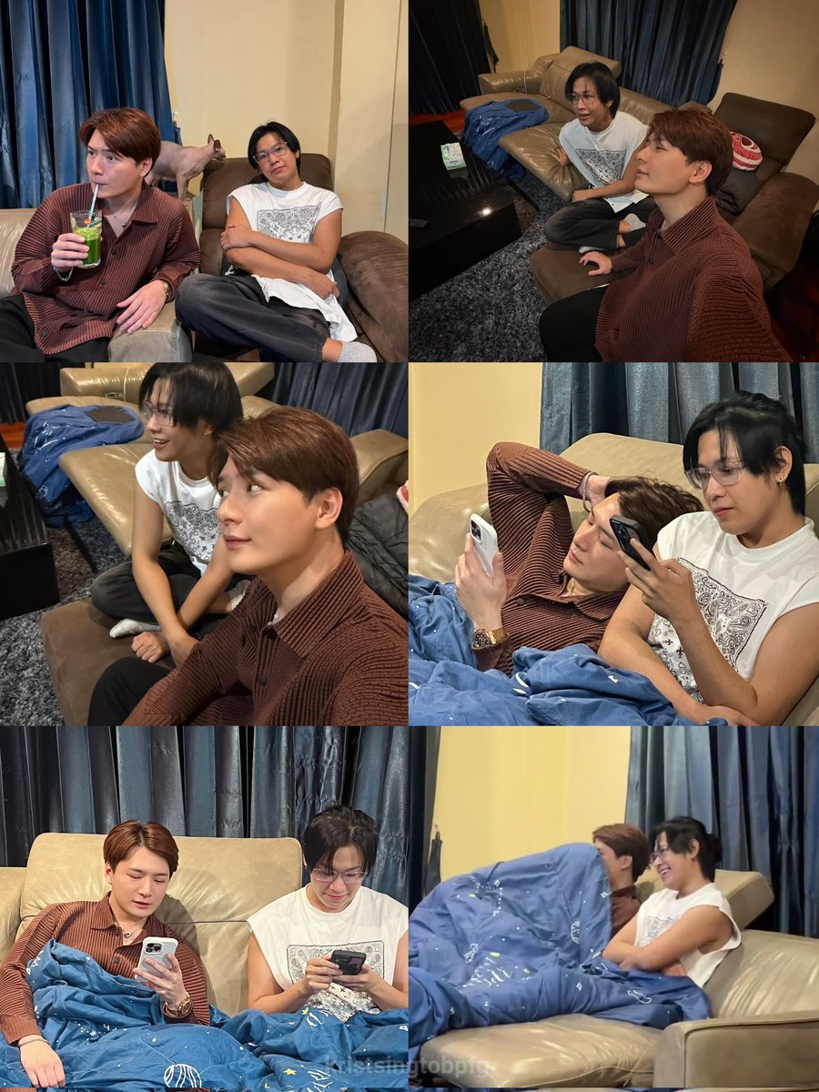 kristsingtobpfg's tweet photo. THEY ARE SO BOYFRIENDS 🤭

#TheExMorningEP7 https://t.co/Q5Pf4ACnk6