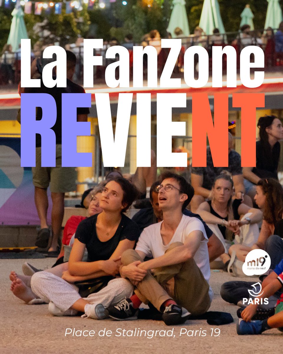 Paris19e's tweet image. 🎉 Du 5 juillet au 3 août, le Site de festivités revient à Stalingrad !
🎥 Euro féminin, Tour de France, Mondiaux de natation, Coupe du monde U20...
⚽🎨 Sport et culture au programme !
📍 Place de Stalingrad
🆓 Gratuit et ouvert à tous !
+ d'infos mairie19.paris.fr/pages/site-de-…