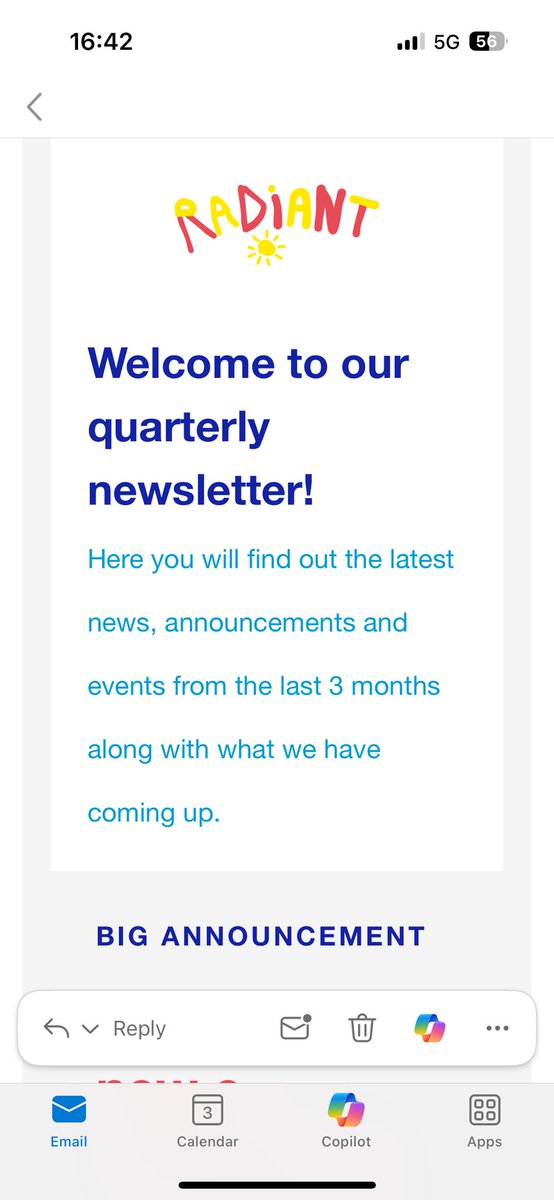 RADiANTCRG's tweet image. Our new-style-newsletter went out today, did you get your copy? 

If not, please check your junk folders as it is from a new provider ✉️✉️✉️