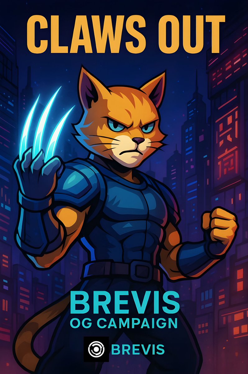 SrijanS02's tweet photo. ⚡ The future is zk. The claws are out.
Here’s my entry for the Brevis OG Campaign — where zero-knowledge meets full-force creativity! 🐾
🌀 Join the campaign → https://t.co/8OIC5paZT4
@brevis_zk #Brevis #zk #PosterContest #CryptoArt #Web3Design https://t.co/gxmBUJA1iq