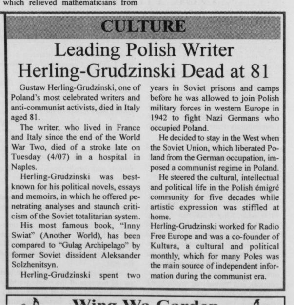 MJBudzinski's tweet image. Gustaw Herling-Grudziński
May 20, 1919 − July 4, 2000