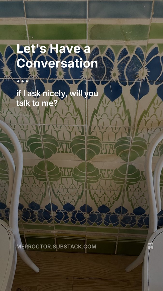 It's that Thursday... a new post on Substack where I share a few memories from when I interviewed people (which I still do, occasionally ...). Link in comments...