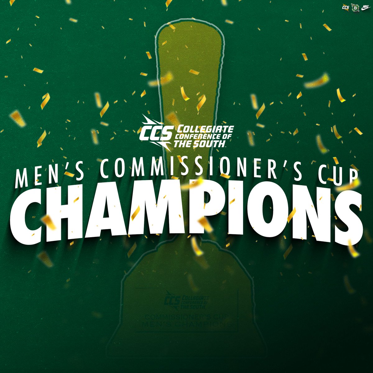 𝐂𝐂𝐒 𝐌𝐄𝐍'𝐒 𝐂𝐎𝐌𝐌𝐈𝐒𝐒𝐈𝐎𝐍𝐄𝐑'𝐒 𝐂𝐔𝐏 𝐂𝐇𝐀𝐌𝐏𝐈𝐎𝐍𝐒 🏆 

Congratulations to the Belhaven Men on taking home the 2024-25 <a href="/CCofSouth/">Collegiate Conference of the South</a> Commissioner's Cup!

📰 » bit.ly/4lBOyru 

#GoGreen