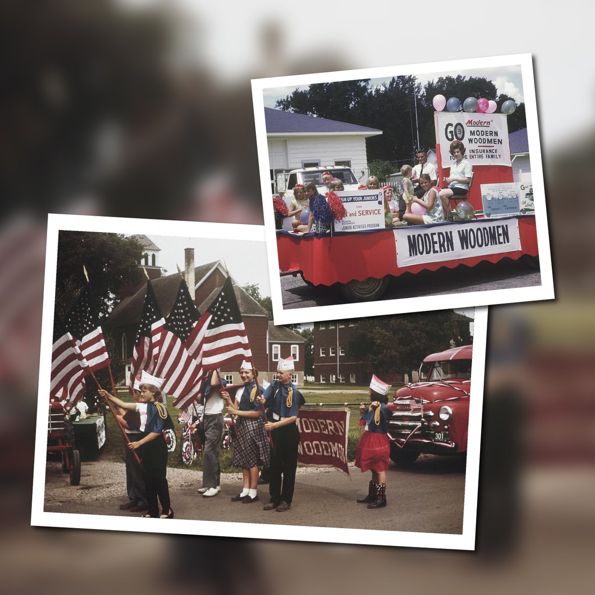 DanielBlevins3's tweet photo. Nothing says summer like backyard barbeques, pool parties, and a Fourth of July parade! 

Check out these photos of members in past parades! 

#ModernSince1883 https://t.co/ZMc9DVwMiP