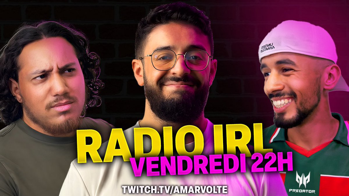 AmarVolte's tweet image. 🚨GROSSE ANNONCE VENDREDI 22H - Demain première édition de la Maiz’ Radio IRL avec @IamKreeks @ilyescanor69 et pleins d’autres invités qui viendront nous raconter leurs histoires ! 🙏
GROSSE ANNONCE EN DEBUT DE LIVE NE LOUPEZ PAS CA 🔥👀