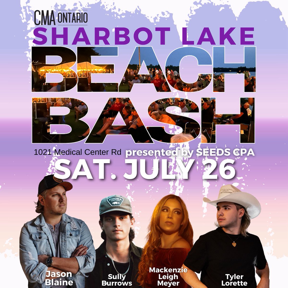 JUST ANNOUNCED! I'm performing at SHARBOT LAKE BEACH BASH presented by Seeds COA &amp; @TheCMAOntario this July 26th! Tickets on sale now!

cmaontario.ca/product/sharbo…