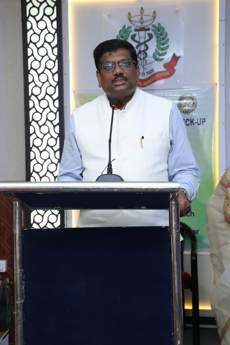 Prof. Pravat Kumar Roul, Hon’ble Vice Chancellor, OUAT inaugurated the Mega Health Camp &amp; addressed the Doctors in Indian Medical Association House at Bhubaneswar on 01.07.2025 jointly organised by Indian Medical Association, Bhubaneswar and Rotary Club Bhubaneswar.