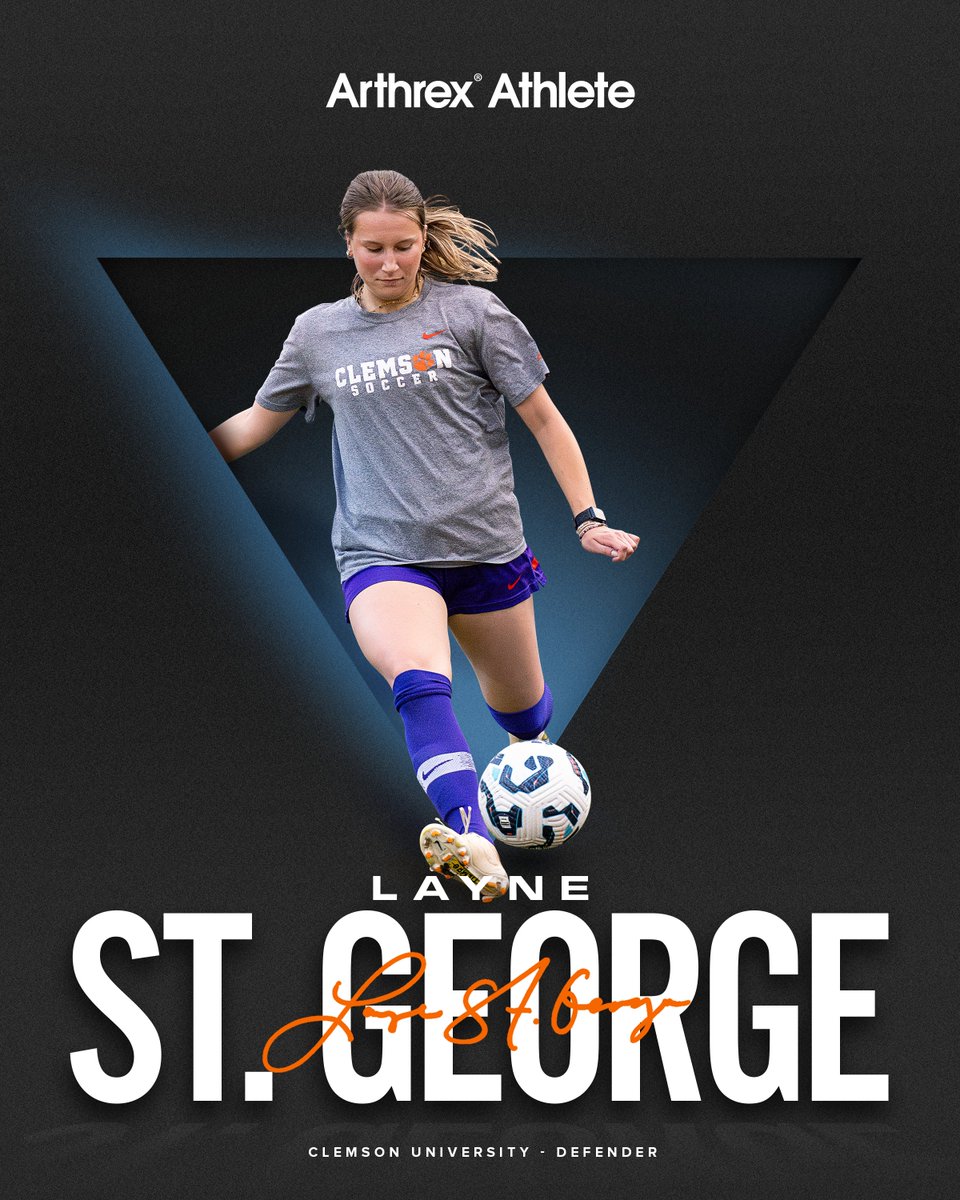Arthrex's tweet image. Arthrex is proud to announce #ArthrexAthlete: @ClemsonTigers soccer alum Layne St. George. 🎓⚽️
While Layne played through the 2023 season with knee pain, she finally found relief thanks to a MPFL reconstruction with #Arthrex Knee FiberTak® anchors.
Stay tuned for Layne’s story…