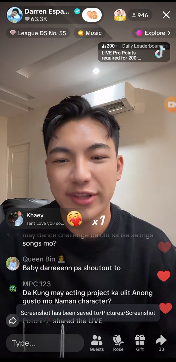 Our Darren is now live on TikTok!! 
Tune in now!!

IKAW PA RIN DARREN
#IkawPaRinAlbum 
<a href="/Espanto2001/">Darren</a> <a href="/StarMusicPH/">Star Music PH</a>