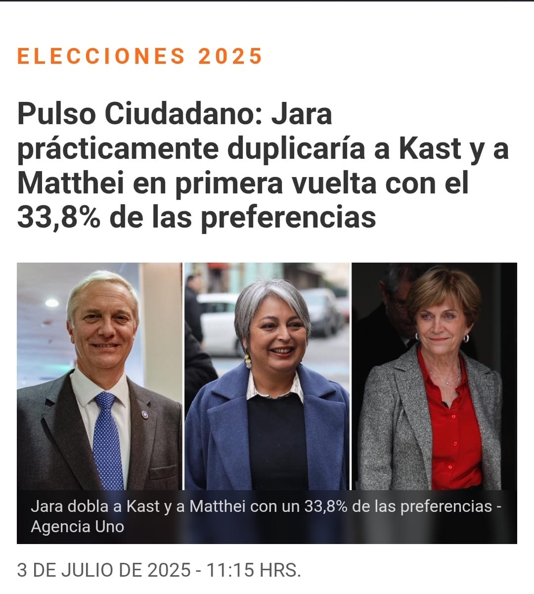Jeannette Jara crece y crece en apoyo. En la medida que la ciudadanía más la conoce, más confianza deposita en ella para conducir nuestro país. Jeannette Jara, mujer de mérito, con gran capacidad y experiencia, será una gran Presidenta 🇨🇱.