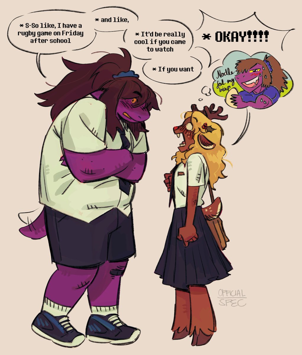 _officialspec's tweet photo. im sending them to a state school in rural fnq i hope thats ok #deltarune https://t.co/eOikRo3War