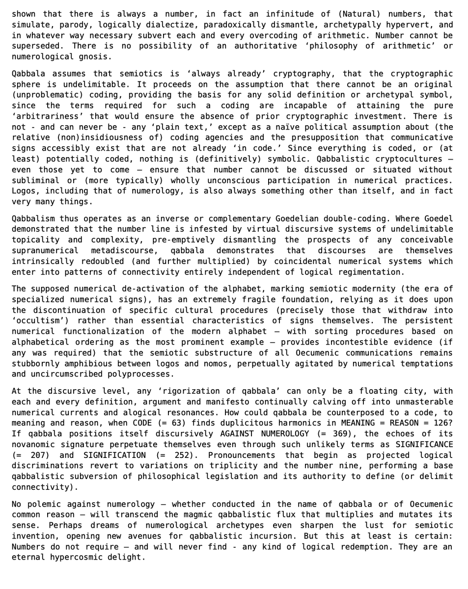 A reader-friendlier version of the 2005 text Land mentioned in his recent interview, "Against Numerology"