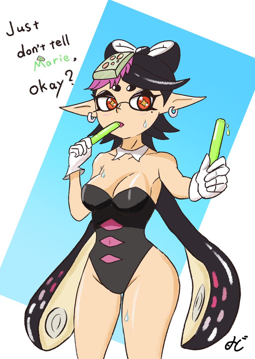 nodo_inkling's tweet image. カラーのアオリちゃん💖

#アオリ #callie #splatoonfanart