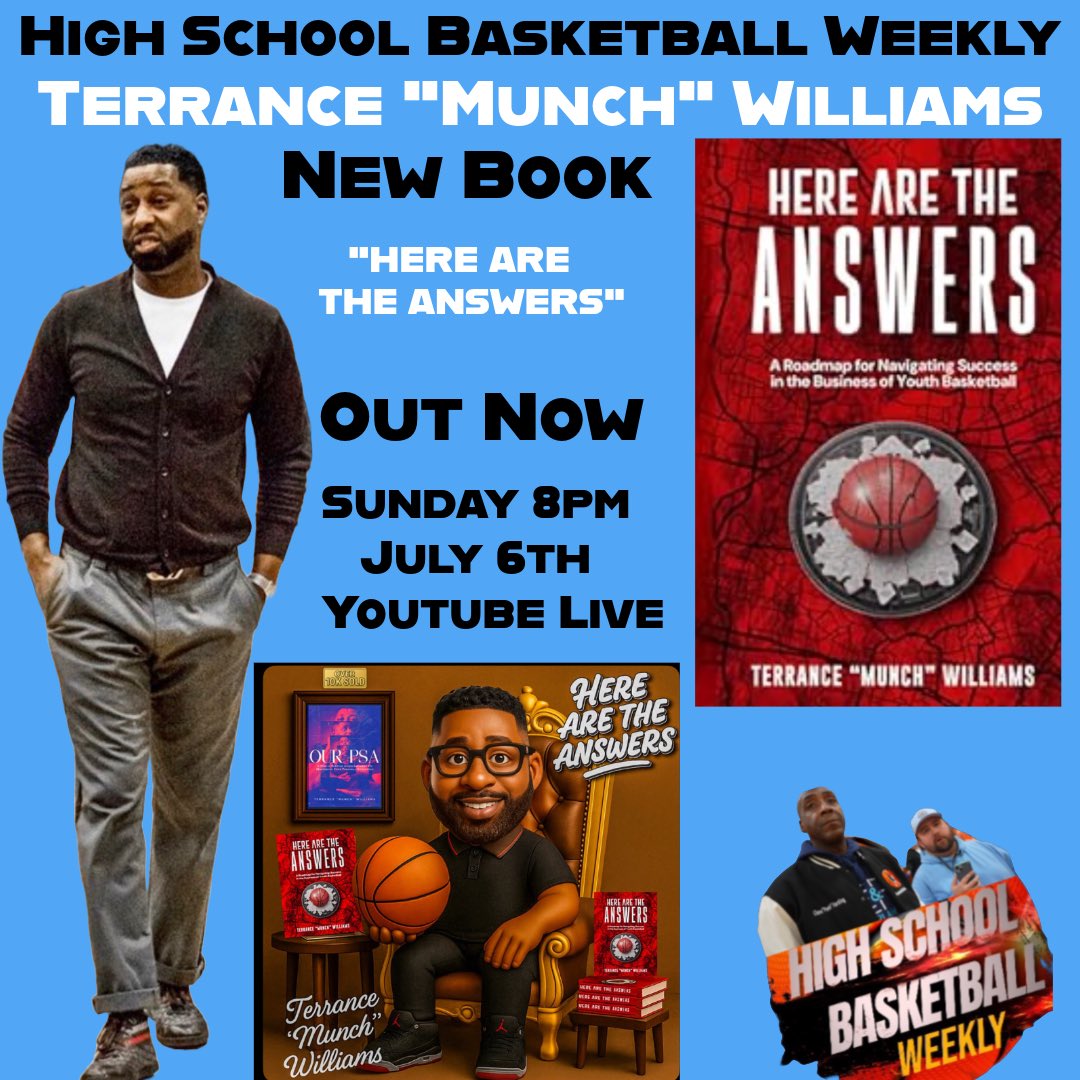 Presents: Sunday 8pm @psacardinals founder &amp; Best Selling Author Terrance “Munch” Williams will be joining us to talk about his new book “Here Are The Answers” on High School Basketball Weekly Summer Edition 🏀🏀🏀🏀🏀🏀🏀🏀🏀🏆🏆🏆🏆🏆🏆🫡🫡 #explorepage✨ #explore #explore