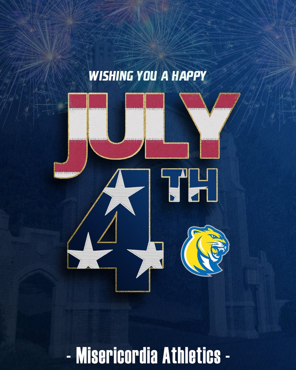 Happy Fourth of July from Misericordia Athletics! 🎆

Today, we celebrate our nation's independence and honor the brave men and women who have served and sacrificed for our freedom.

Wishing all our student-athletes, alumni, and fans a safe and spirited Independence Day!🇺🇸