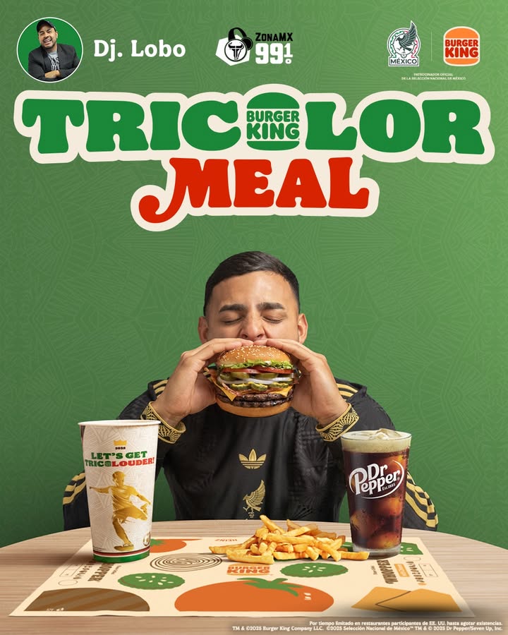 ¿Fútbol y carne a la parrilla? Así se viven los partidos del Tricolor. 🔥 Pide el nuevo Tricolor Meal de Burger King
#BurgerKing #TricolorMeal #FlameGrilled