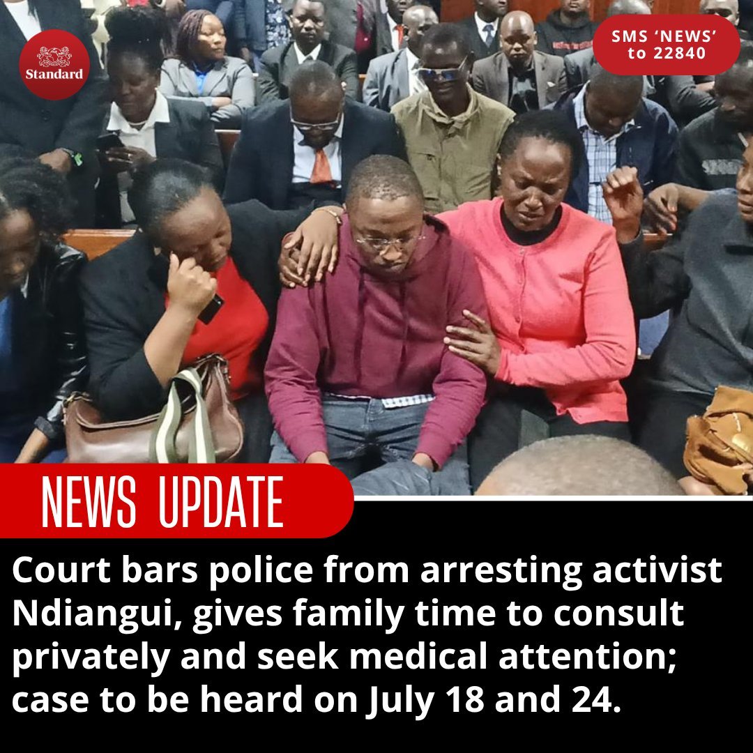 Hakeenah's tweet photo. Medical attention for someone who was in "voluntary hiding".
#DoNotBeSilenced @daguindd
Don't forget Embu's Billy and Kibet Bull.
We need to #DrainTheSwamp to #EndPoliceBrutality #ArrestEliudLagat #DisbandIPOA #DisbandThePoliceService #DisbandTheDCI #JusticeForBonifaceKariuki https://t.co/3Za4DE0GuS