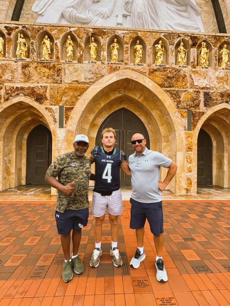 Beau Polcha (@beaupolcha) on Twitter photo Thank you to the coaching staff at Ave Maria for the invitation. What an amazing program!
<a href="/JoePattersonAMU/">Joe Patterson</a> <a href="/CoachMillyRock/">Coach Millhouse</a> <a href="/CoachRamsey319/">Dylan Ramsey</a>
<a href="/JarvisMcgarrah/">Jarvis McGarrah</a>
<a href="/Gyrenes/">Ave Maria Athletics</a>
<a href="/CoachDaniels06/">Coach Daniels</a>
<a href="/seantiernan8/">Sean Tiernan</a> <a href="/RecruitNE_GA/">RecruitNE_GA</a> Thank you to the coaching staff at Ave Maria for the invitation. What an amazing program!
<a href="/JoePattersonAMU/">Joe Patterson</a> <a href="/CoachMillyRock/">Coach Millhouse</a> <a href="/CoachRamsey319/">Dylan Ramsey</a>
<a href="/JarvisMcgarrah/">Jarvis McGarrah</a>
<a href="/Gyrenes/">Ave Maria Athletics</a>
<a href="/CoachDaniels06/">Coach Daniels</a>
<a href="/seantiernan8/">Sean Tiernan</a> <a href="/RecruitNE_GA/">RecruitNE_GA</a>