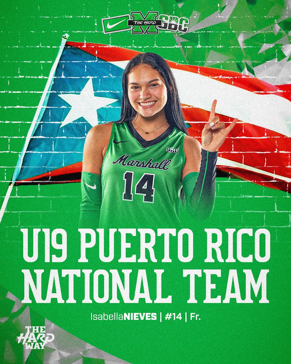 HerdVolleyball's tweet image. We are so proud of our own Isabella Nieves for representing Puerto Rico at the U19 NORCECA Pan American Cup and the FIVB Girl’s U19 World Championship 2025 this summer. Way to represent the Herd!💚🤘
#TheHardWay