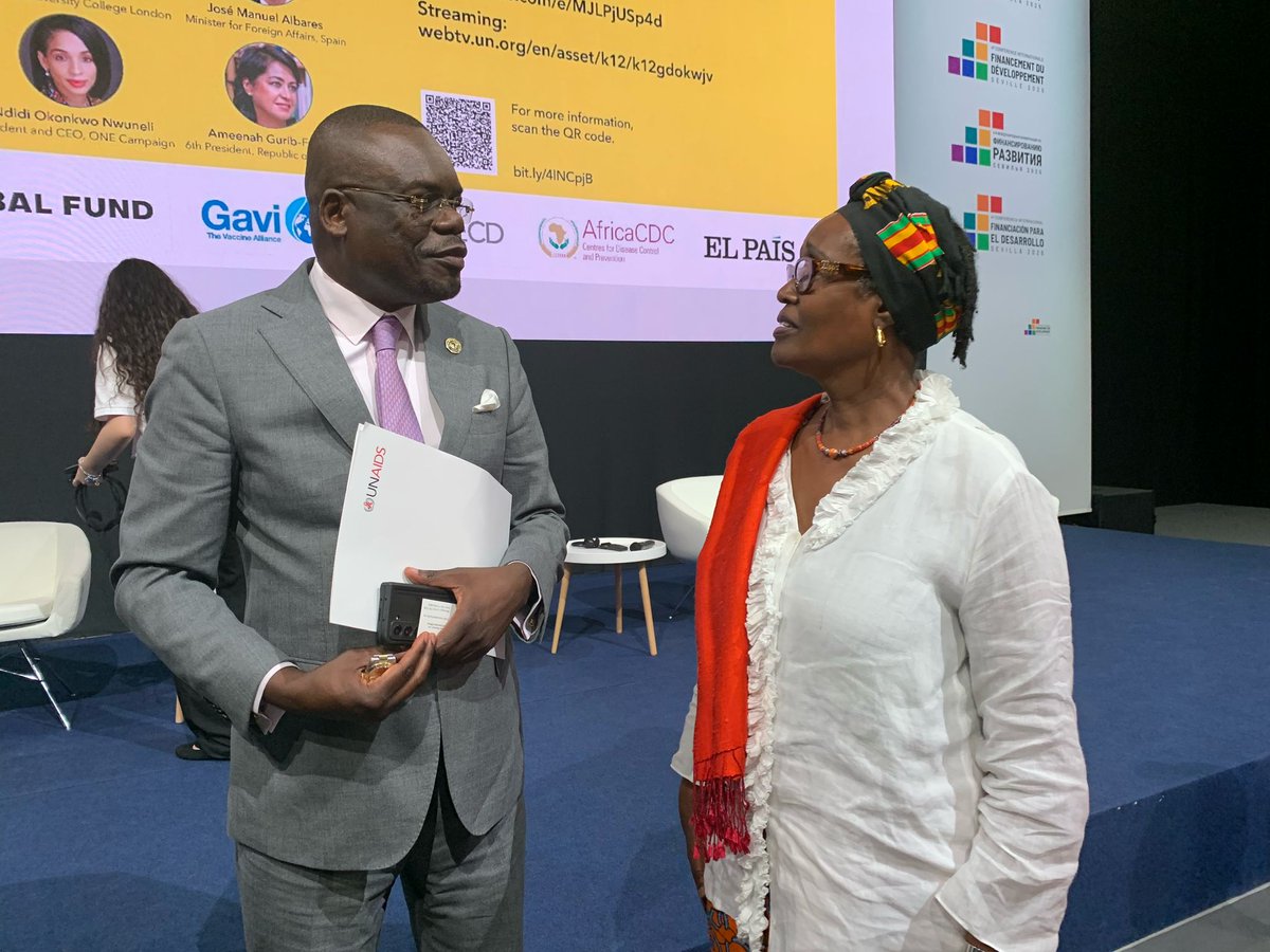 Winnie Byanyima (@winnie_byanyima) on Twitter photo Delighted to catch up with my brother <a href="/Dr_JeanKaseya/">Dr Jean Kaseya</a> at #FFD4. <a href="/AfricaCDC/">Africa CDC</a> & <a href="/UNAIDS/">UNAIDS Global</a> are committed to further strengthen our important partnership. Through joint action and pooling our expertise, we can ensure the sustainability of the HIV response in Africa and make our shared Delighted to catch up with my brother <a href="/Dr_JeanKaseya/">Dr Jean Kaseya</a> at #FFD4. <a href="/AfricaCDC/">Africa CDC</a> & <a href="/UNAIDS/">UNAIDS Global</a> are committed to further strengthen our important partnership. Through joint action and pooling our expertise, we can ensure the sustainability of the HIV response in Africa and make our shared