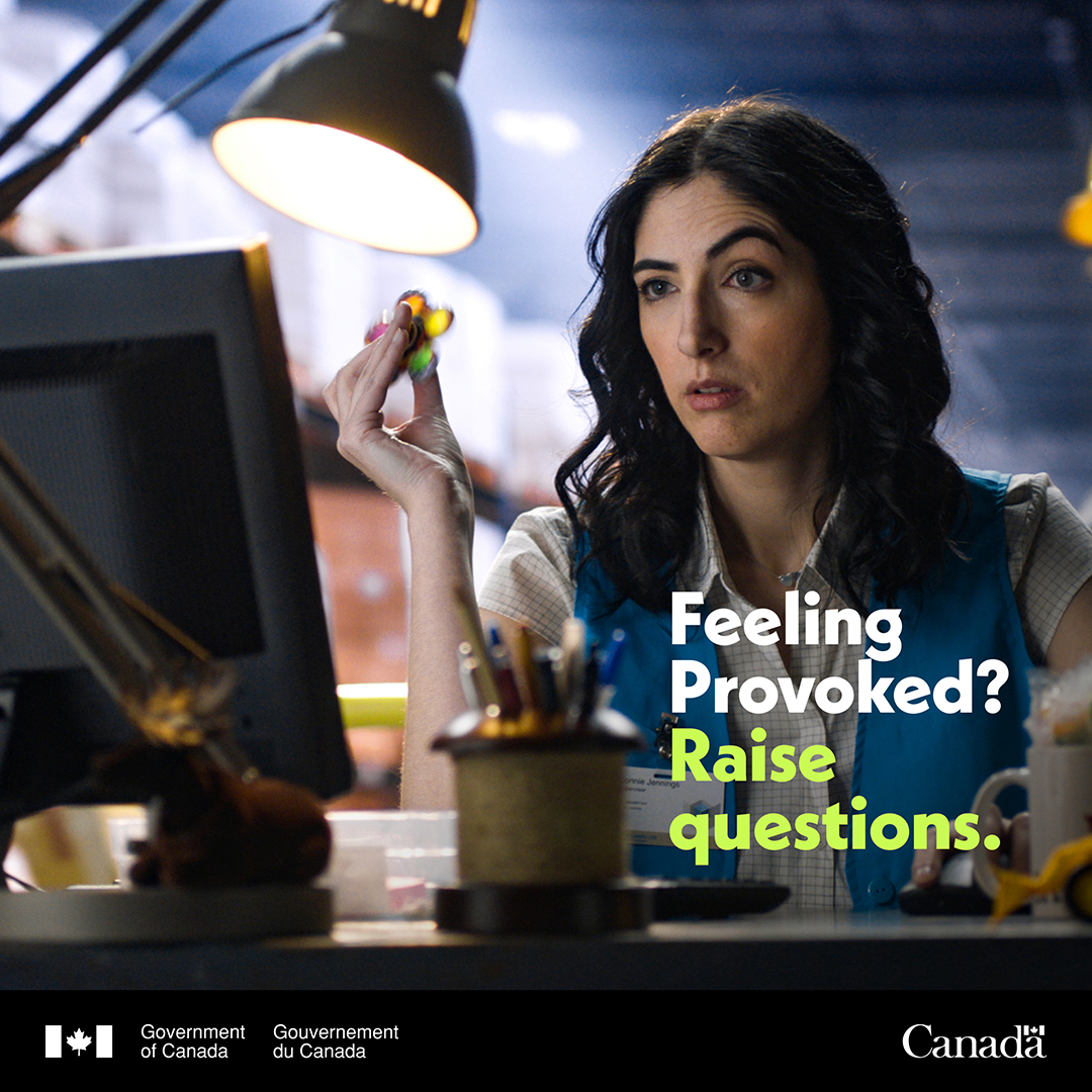 #Disinformation works by triggering strong emotions – like anger, fear, or shock, or even joy.

If it raises your eyebrow, it should raise questions. Learn more: canada.ca/en/campaign/on…