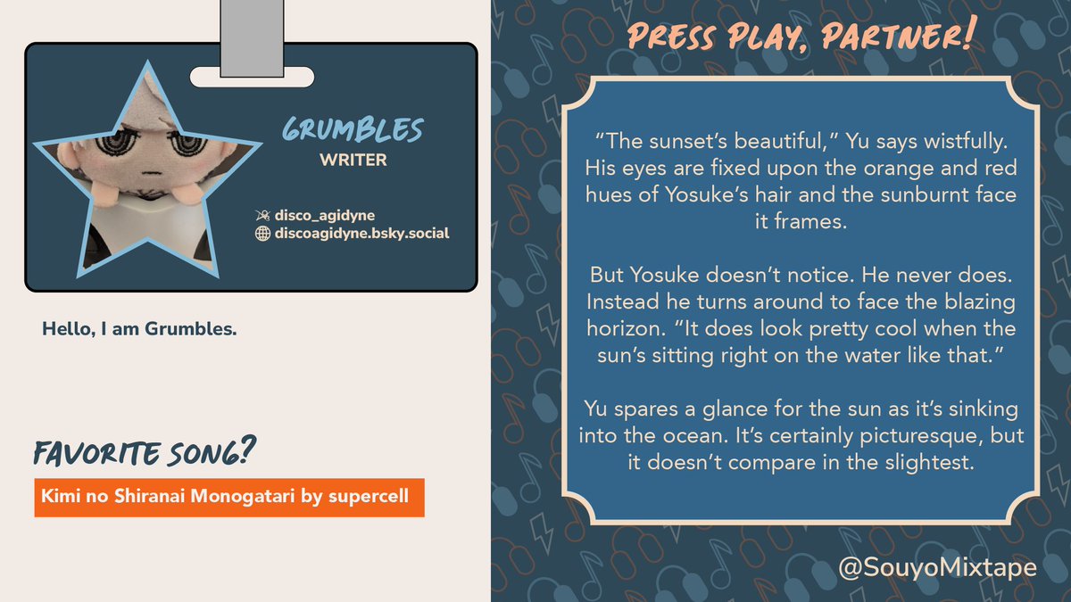 souyomixtape's tweet image. you won't be able to look away from the fic Grumbles is writing! 🫣