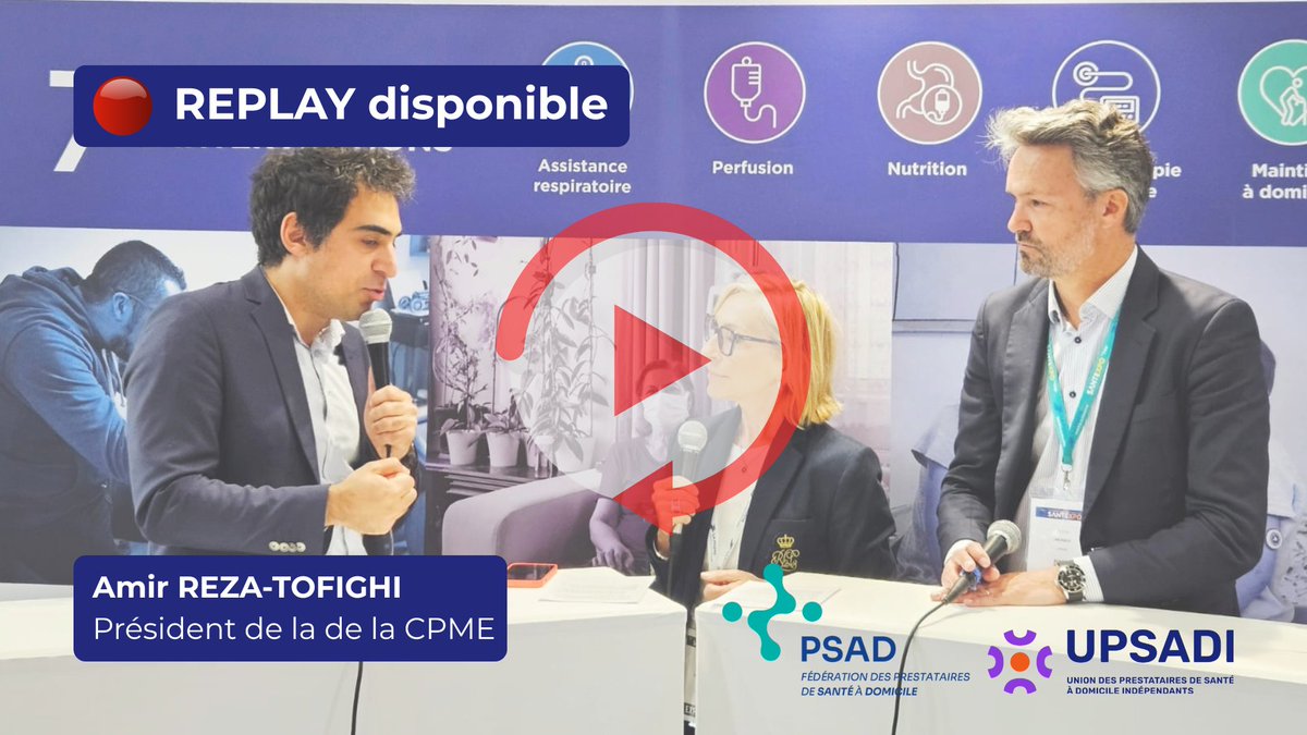 Fédération des PSAD - #SantéDeProximité (@fedepsad) on Twitter photo 🔴 Vous l’avez manqué ? Le REPLAY de la Télé des PSAD 📺 avec <a href="/AmirRT/">Amir Reza-Tofighi</a>, Président de la <a href="/CPMEnationale/">CPME</a> est là👇 
🔗 youtube.com/watch?v=xd2OmB…
#SantExpo2025 #PSAD #SantéDeProximité #LaTéléDesPSAD 🔴 Vous l’avez manqué ? Le REPLAY de la Télé des PSAD 📺 avec <a href="/AmirRT/">Amir Reza-Tofighi</a>, Président de la <a href="/CPMEnationale/">CPME</a> est là👇 
🔗 youtube.com/watch?v=xd2OmB…
#SantExpo2025 #PSAD #SantéDeProximité #LaTéléDesPSAD