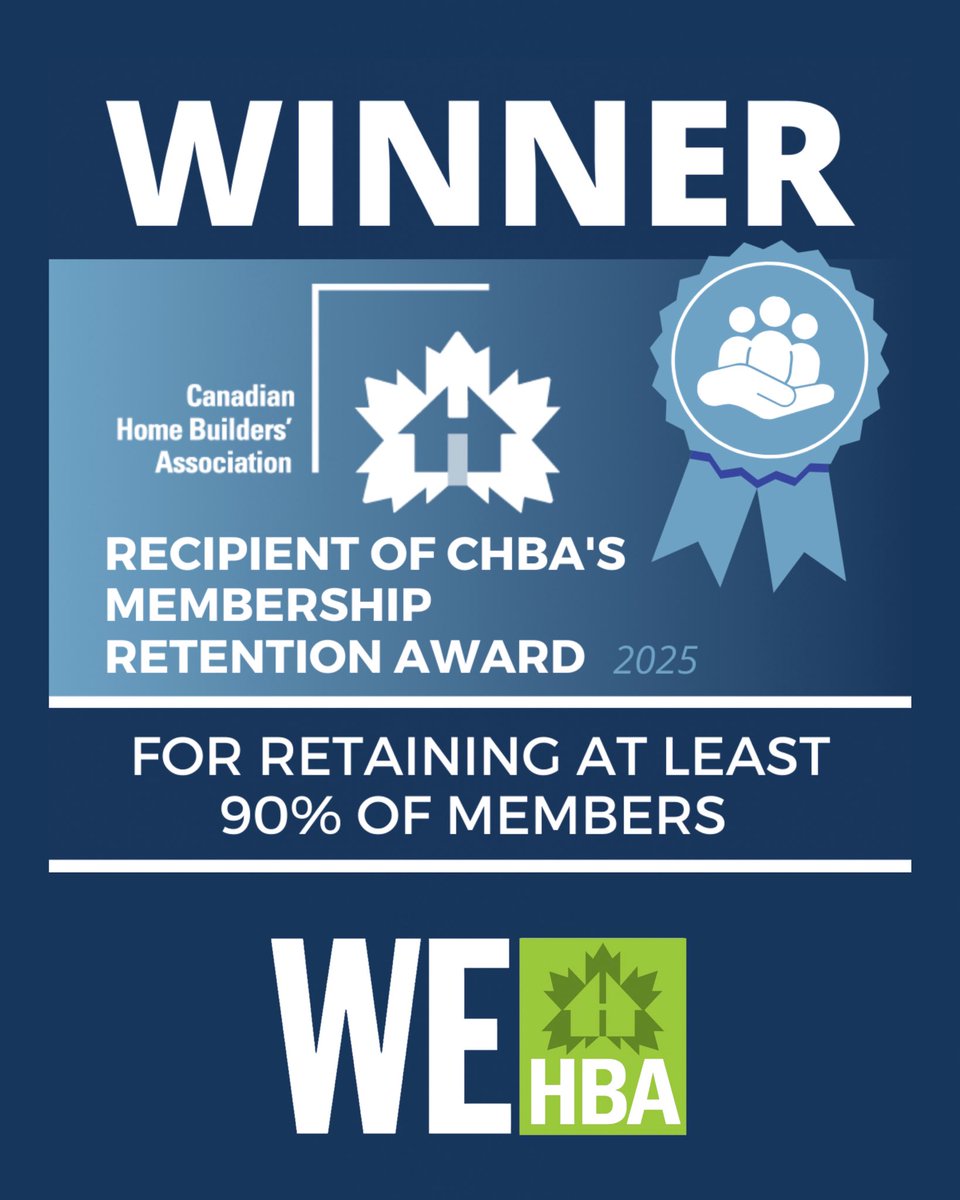 West End HBA (@westendhba) on Twitter photo We’re proud to share that we’ve received the 2025 <a href="/CHBANational/">CHBA National</a> Membership Retention Award!
This award is a reflection of the strong and supportive community that we’re honoured to serve.
Thank you to all of our members for your continued support. 🏆 We’re proud to share that we’ve received the 2025 <a href="/CHBANational/">CHBA National</a> Membership Retention Award!
This award is a reflection of the strong and supportive community that we’re honoured to serve.
Thank you to all of our members for your continued support. 🏆
