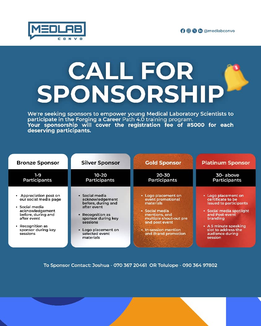 Lots of impact is being made, but what about a lifetime impact? #FACP is one of those lifetime impacts

We're seeking sponsors to empower young #MLS to participate in the Forging a Career Path 4.0 training program

How can you sponsor, right?
See flier for details
#LetsTalkMedLab
