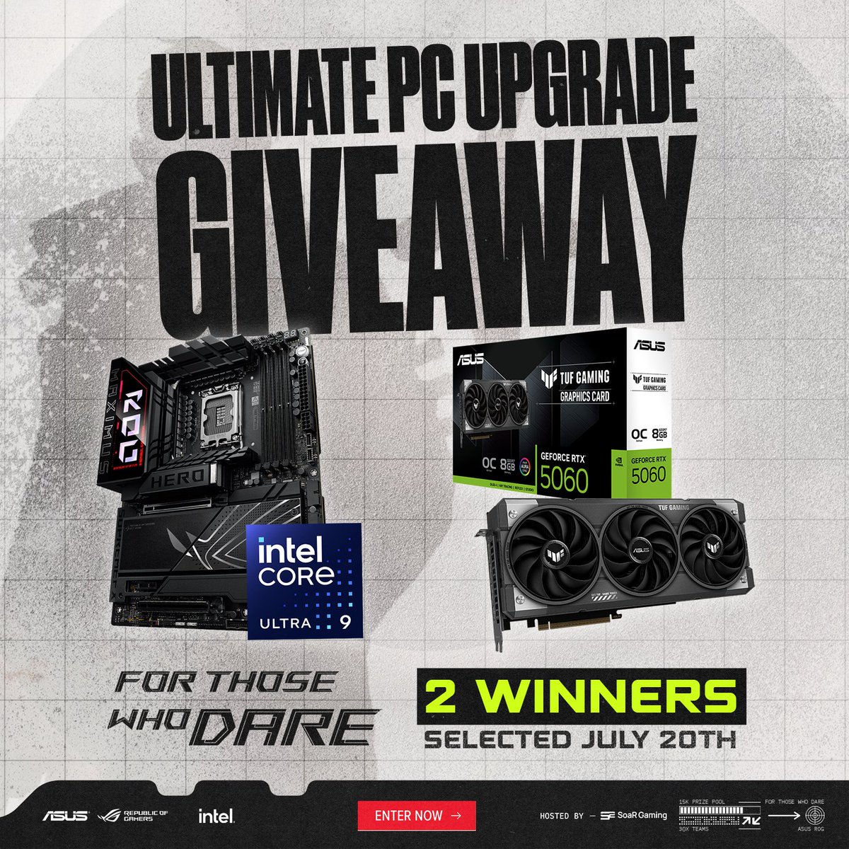 ASUS_ROGNA's tweet photo. Have you joined our Ultimate PC Upgrade Giveaway yet?? 🎁

And join us July 19th in Toronto for the For Those Who Dare - $15K Apex Legends Tournament - Hosted by @SoaRGaming | Sponsored by @IntelGaming 🎉💥

Enter Here 👇
https://t.co/GJcSEvTTzB https://t.co/2D2W7VDzG5
