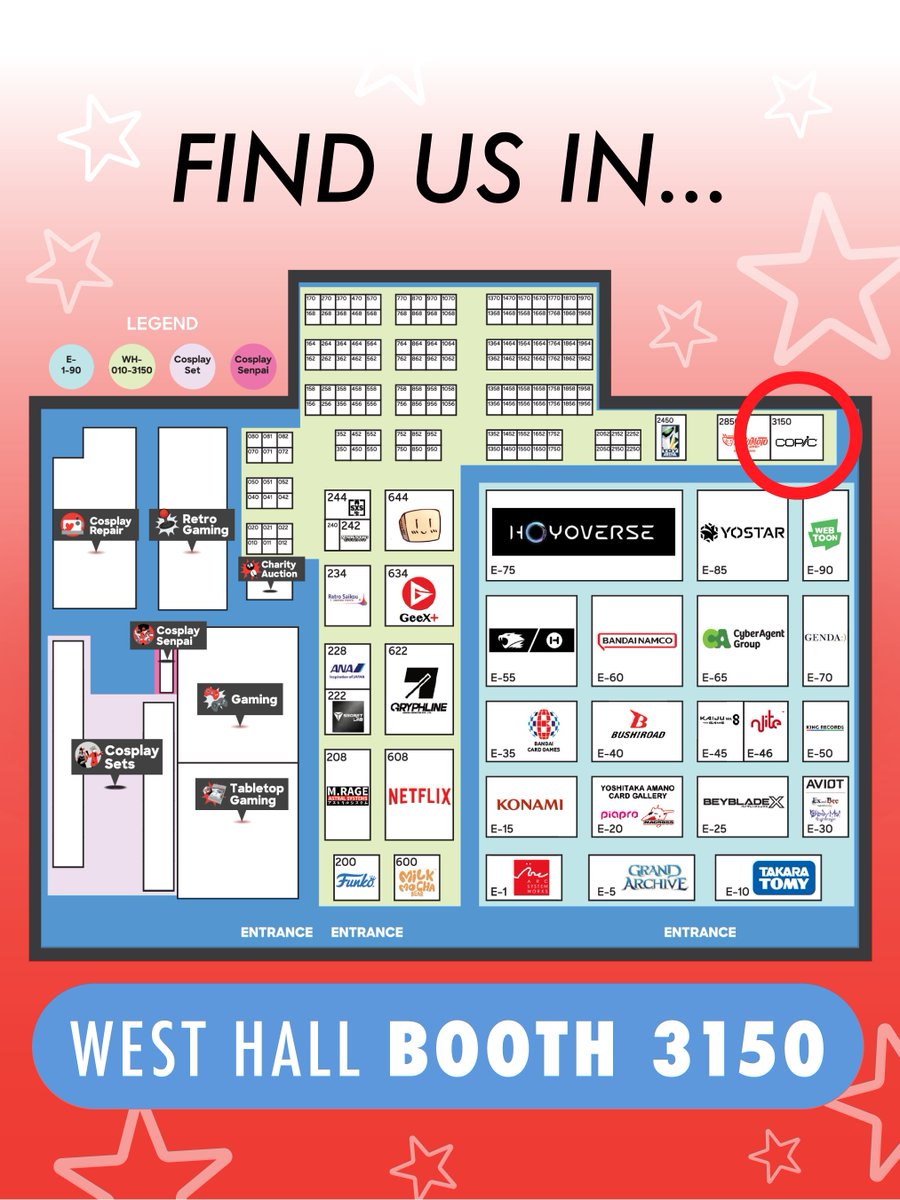 ✨ We’re officially here! Come find us at booth 3150 in the West Hall, try out some markers, spin the wheel for prizes, and build your own 24 marker set!

SO excited to be at Anime Expo 2025!