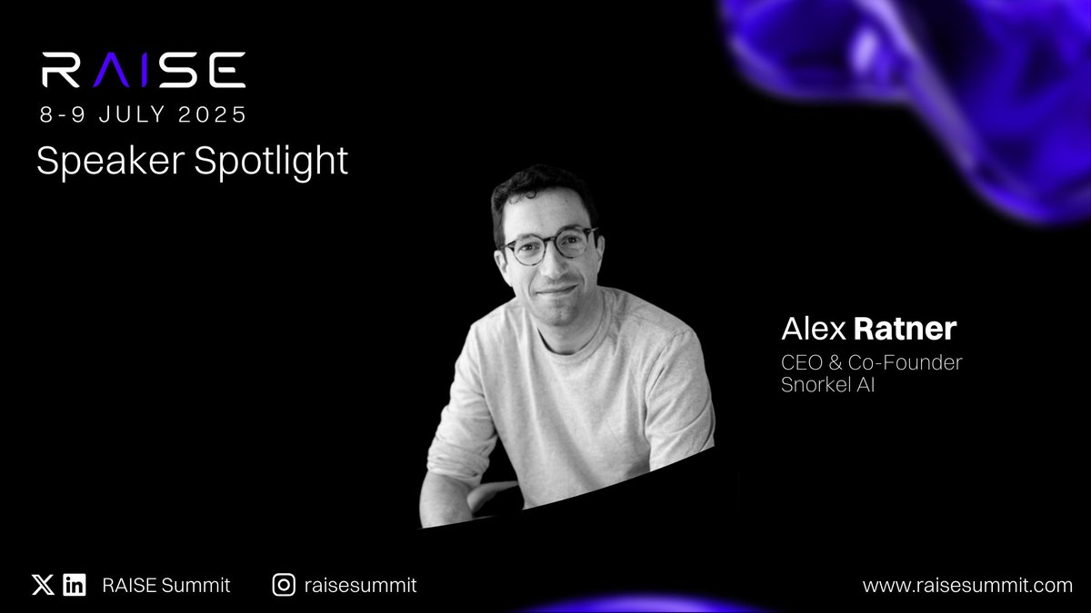 SnorkelAI's tweet image. Catch @ajratner live at RAISE Summit Paris 🇫🇷
📍 Grace Hopper Stage
🗓️ Tues, July 8 | 12:00 PM
Learn how Snorkel powers frontier LLMs with expert data.
🎟️ 20% off tickets: bit.ly/42TSP39
#RAISE2025 #GenAI #SnorkelAI