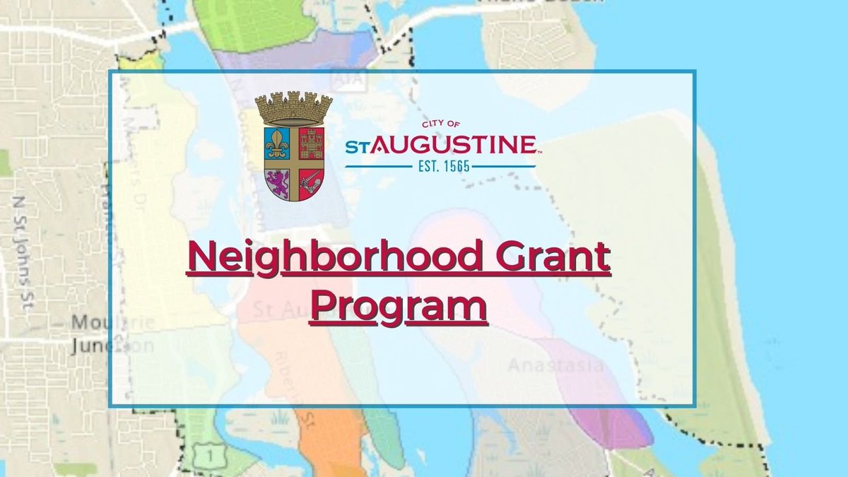 🏘️✨ The City of St. Augustine’s Neighborhood Grant Program has made a big impact! This year’s funds have been fully awarded to support local nonprofits enriching our communities. The next application period opens October 1, 2025.

Learn more: bit.ly/401pyln