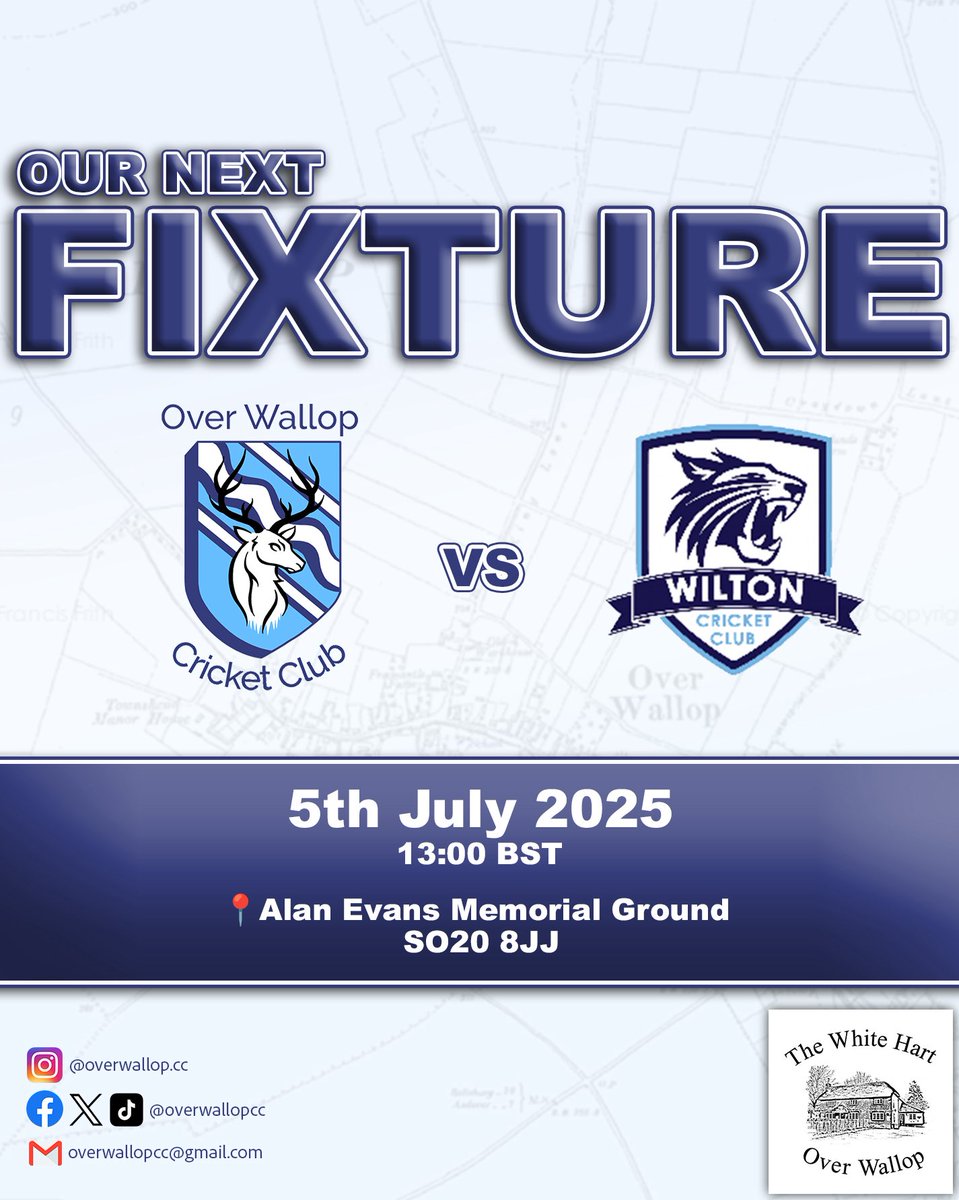 OverWallopCC's tweet image. The first cycle of this season’s calendar is officially complete, marking the halfway point of the season.
On Saturday we face Wilton CC for the 2nd time this summer.
Over Wallop won the reverse fixture by 12 runs with 4.3 overs to spare.