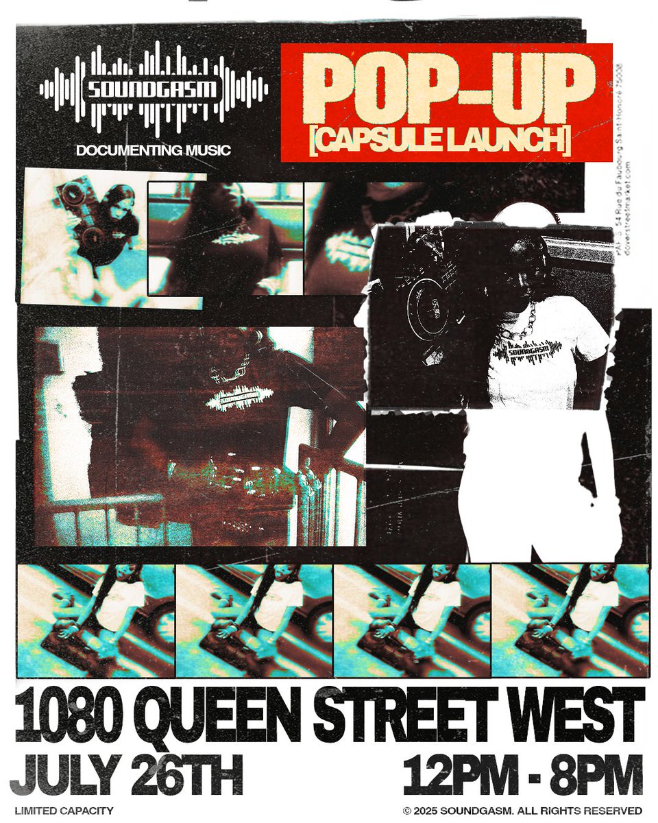 onesoundgasm's tweet image. SOUNDGASM POP UP STORE . ONE DAY ONLY: JULY 26TH
1080 QUEEN ST WEST . 12PM - 8PM
LIVE DJ SETS + GUEST PERFORMANCES
come say hi :-)